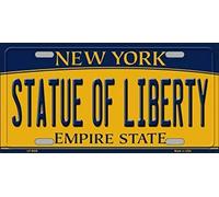 Lotusworld Plaque d'immatriculation Statue de la Liberté New York Fond Fantaisie 15,2 x 30,5 cm
