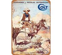 Lotusworld Plaque en métal Colt Firearms Pub Home Decor 20,3 x 30,5 cm