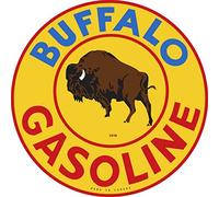 Lotusworld Plaque en métal Style Vintage Buffalo Gasoline 30,5 x 30,5 cm