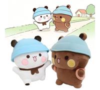 Lotvic 2 Pièces Bubu Dudu Plush, 21cm Dudu Bubu Panda Peluches | Bubu Dudu Peluche, Adorables Oreiller Animal en Peluche Douce, Cadeau Anniversaire pour Garçons et Filles
