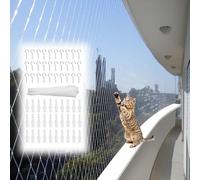 Lotvic Filet Chat Balcon, 10x3m Filet de Protection Chat, Filets Anti Oiseaux, Filets pour Jardin, pour Fenêtres, Escaliers, Terrasses