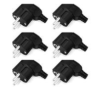 Lotvic Prise Electrique, 6 Pcs Prise Electrique Male, 250V 16A Fiche Electrique Male, Prise Male Etanche Exterieur, Fiche de Contact de Protection, Fiche Electrique pour Les Câbles de 8 à 10 mm Fiche