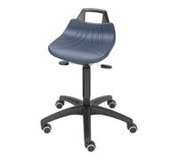Lotz Drehhocker PU-Schaum bleu avec roulettes, assise H 520-710 mm Quantité:1
