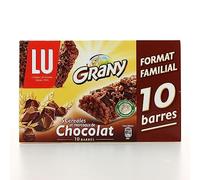 L'ou - Barres Céréales Grany Saveur Chocolat Fondant, Collation Gourmande Pratique, Boîte 10x208g - Lot De 4