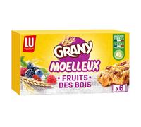 L'ou - Barres Céréales Moelleuses aux Fruits des Bois, Collation Gourmande Pleine de Saveurs (6x32g) - Le lot de 4