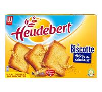L'ou - Biscottes Croustillantes Riche en Céréales pour un Petit-Déjeuner Équilibré (Boîte 108 pcs, 875g) - Le lot de 3