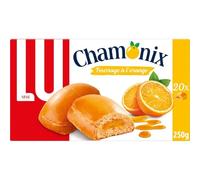 L'ou - Biscuits Fondants Fourrés Saveur Orange, Douceur Fruitéé (Boîte 250g) - Lot de 4 - vendu par Lot