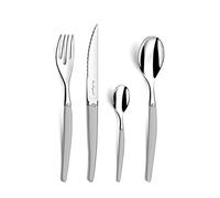 LOU LAGUIOLE - Coffret 16 couverts de table pour 4 personnes - Jet - Acier inoxydable 18/0, Finition Sablée