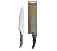 Lou Laguiole - Couteau de chef - Tradition XL - Acier inoxydable 13 C, Finition Brillante - Lame 18 cm - Gris