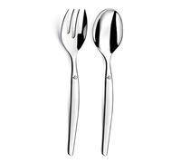Lou Laguiole - Set 2 couverts de service JET - Acier inoxydable 18/0, finition miroir, 255 mm - G