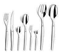 LOU LAGUIOLE - Ménagère 74 couverts de table pour 12 personnes - Jet - Acier inoxydable 18/0, Finition Brillante