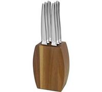 Jet Sablé - Bloc bois d'acacia 6 couteaux steak Lou Laguiole