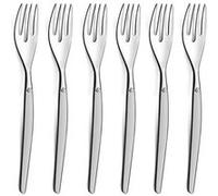 Lou Laguiole - Lot de 6 fourchettes à gâteau Jet - Acier inoxydable 18/0, finition sablée 140 mm