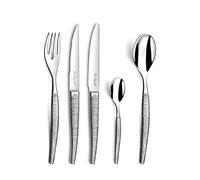 LOU LAGUIOLE Jet Textil Service 30 couverts table + 6 couteaux steak, Inox