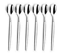 LOU LAGUIOLE - Lot de 6 cuillères à glace et long drink - Jet - Acier inoxydable 18/0, Finition Miroir - Longueur 185 mm