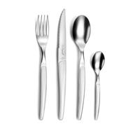 LOU LAGUIOLE - Ménagère 24 couverts de table pour 6 personnes - Montana - Acier inoxydable 18/0, Finition Brillante - Blanc