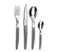 LOU LAGUIOLE - Ménagère 24 couverts de table pour 6 personnes - Montana - Acier inoxydable 18/0, Finition Brillante - Gris