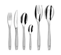 LOU LAGUIOLE - Ménagère 50 couverts de table pour 12 personnes - Figure - Acier inoxydable 18/0, Finition Satinée