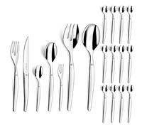 LOU LAGUIOLE - Ménagère 74 couverts de table pour 12 personnes - Jet - Acier inoxydable 18/0, Finition Brillante