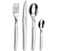 LOU LAGUIOLE - Ménagère 24 couverts de table pour 6 personnes - Montana - Acier inoxydable 18/0, Finition Brillante - Blanc