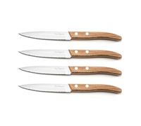 Lou Laguiole 497511NT01PK4 Forest Set de 4 Couteaux Office, Acier Inoxydable, Bois Naturel, 22 x 13 x 2 cm