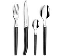 Lou Laguiole Coffret de couverts Sky 2271AAPA23C40 – 6 personnes Acier inoxydable/ABS Effet cuir noir