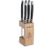 Lou Laguiole Tradition - Couteaux à Steak - Anthracite - Bloc - (Lot de 6) Anthracite G