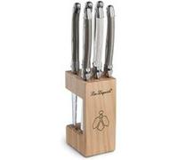 Lou Laguiole Tradition - Couteaux à Steak - Mélanger les Couleurs - Bloc - (Lot de 6) Multicolore G