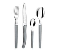 LOU LAGUIOLE - Valisette 24 couverts de table pour 6 personnes - Sky - Acier inoxydable 18/0, Finition Brillante - Gris
