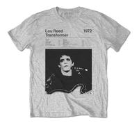 Lou Reed T Shirt Transformer Track List Nouveau Officiel Homme Marl Gris Size M