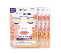 LOUA - 4 Masques Visage Hydra Repulpant - K Beauty - Beauté Coréenne - Peau Rebondie & Repulpée