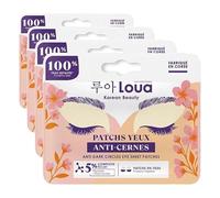 LOUA - Patchs Yeux Anti Cernes - K Beauty - Beauté Coréenne - Regard Frais & Eveillé (Lot de 4)