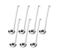 louche 7-piece Set Stainless Steel Soup Ladles with Hook End Sturdy Long Handle Serving Dishwasher Safe Spoons Kitchens Accessories Louches à soupe