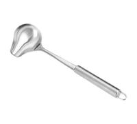 Louche à Bec Verseur en Acier Inoxydable, Grosse Cuillère de Service | Précision de Versement, Usage la Cuisine pour Sauces et Condiments Liquides, Argenté, Style Moderne Élégant