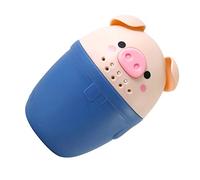 Louche à Eau Bébé Motif Cochon Cartoon en Pp Bleu, Gobelet de Bain
