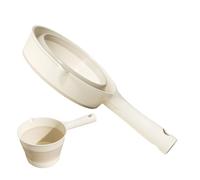 Louche à eau - Cuillère à eau, pelle de cuisine, seau pour salle de bain, jardin, gain de place, poignée ergonomique, anti-déversement, louche pliable pour cuisine, douche, préparation des repas