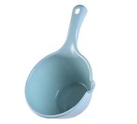 Louche à eau en plastique, louche de bain, cuillère à eau de salle de bain, tasse essentielle pour la maison avec long manche pour arroser les fleurs, bain, jardinage (bleu)