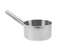 Louche à Eau Épaissie en Acier Inoxydable, Manche Long Cuisine | Fond Plat Stable, Usage Polyvalent, pour Boissons et Seaux de Bain, Argenté, Usage Professionnel