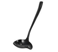 Louche à Sauce Noir à Bec Verseur en Acier Inoxydable | Long Manche, Surface Polie et Lisse, Portionnement Précis, pour Sauce et Chocolat en Boutique