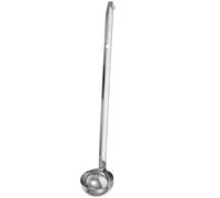 Louche à Soupe 30cc en Acier Inoxydable, Crochet et Graduations | Cuillère Cuisine Argentée, Prise en Main, pour Servir Soupe et Sauce, Usage Polyvalent