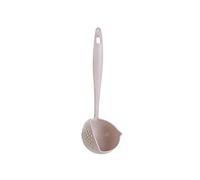 Louche à Soupe De Cuisine 2 En 1 à Long Manche, Filtre Rond Anti-brûlure, Passoire Cuillère écumoire, Cuillère D'égouttage Pour la Cuisine à Domicile, Restaurant(beige)