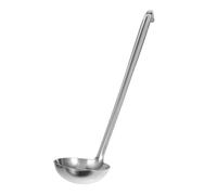 Louche à Soupe en Acier Inoxydable 230ml avec Long Manche et Crochet | Design Profond et Épaissi, Service de Soupe Sauce, Mesure 230ml, Rangement Pratique, Argenté