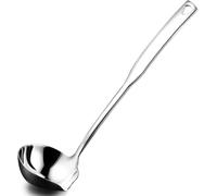 Louche à soupe en acier inoxydable 304 de 30 cm, cuillère de service à sauce avec bec verseur, ustensile de cuisine durable pour la cuisson et la mise en conserve