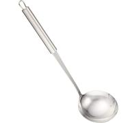Louche à soupe en acier inoxydable- Cuillère de service pour sauces et soupes - Petite louche en acier inoxydable pour bouillon, sauces et service (Silver Large)