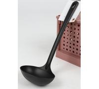 Louche à soupe noire, paquet de 12 ustensiles de cuisine, idéale pour servir les soupes, les ragoûts et les sauces à la maison et dans la gastronomie
