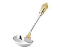 Louche à soupe, ustensiles de cuisine 2 pièces Mini louche sauce for mélanger et remuer la aux céréales Sauce condiment non cuisinée Facile nettoyer(Silver)