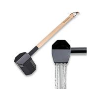 Louche de sauna en acier inoxydable et bois avec fonction pluie - 330 ml - Parfait pour l'infusion de sauna - Produit une pluie douce - Accessoire pour sauna et sauna de jardin