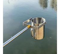 Louche d'échantillonnage en acier inoxydable avec tige télescopique, portable pour l'échantillonnage de l'eau de boue dans les lacs, rivières et puits