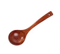 Louche en bois massif avec poignée incurvée japonaise pour la cuisson, les ragoûts et le service des soupes, du porridge, ustensiles de cuisine en bois naturel