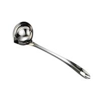 Louche Inox Lot de 3 louches séparation d'huile et graisse en acier inoxydable for soupe, écumoire, cuillère, passoire à for cuisine avec isolation thermique anti-brûlure pour la soupe